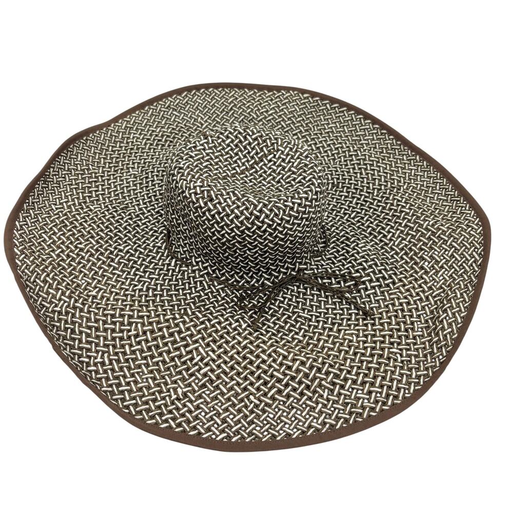 Liz Claiborne Sun Hat Wide Brim Beach Vacation Resort Quiet Luxury Old Money - Picture 2 of 6